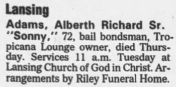 Tropicana Lounge - June 2001 Former Owner Passes Away